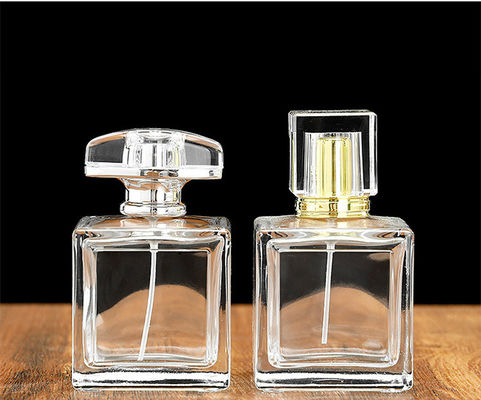 Konfigurowalna luksusowa szklana butelka z rozpylaczem 100 ml pustej kwadratowej butelki perfum