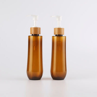Balsam Bambusowa butelka kosmetyczna Plastikowa butelka szamponu bursztynowego 5,7 uncji 170 ml