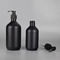 Matowa czarna plastikowa butelka z pompką do szamponu PET okrągła 300 ml 500 ml
