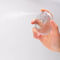 Pusta plastikowa karta perfum o pojemności 20 ml, przezroczysta, okrągła butelka z rozpylaczem z delikatną mgiełką