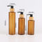 120 ml 150 ml 200 ml Bursztynowe plastikowe butelki szamponu z pompką Bambusowe opakowanie do pielęgnacji skóry