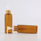 Organiczne bambusowe opakowania kosmetyczne Plastikowe butelki z pompką z bambusową tacą 4 uncje 120 ml kwadratu