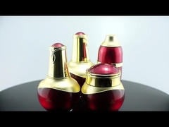 50g 50ml 120ml Opakowanie kosmetyczne luksusowe Czerwone szkło Losowanie akrylowe Esencja krem do twarzy słoik